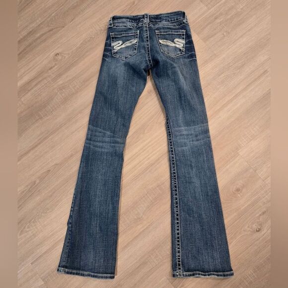 Stetson Womens 816 Classic Bootcut Blue Cotton Blend Jeans Sz 0 X Long - Picture 4 of 12